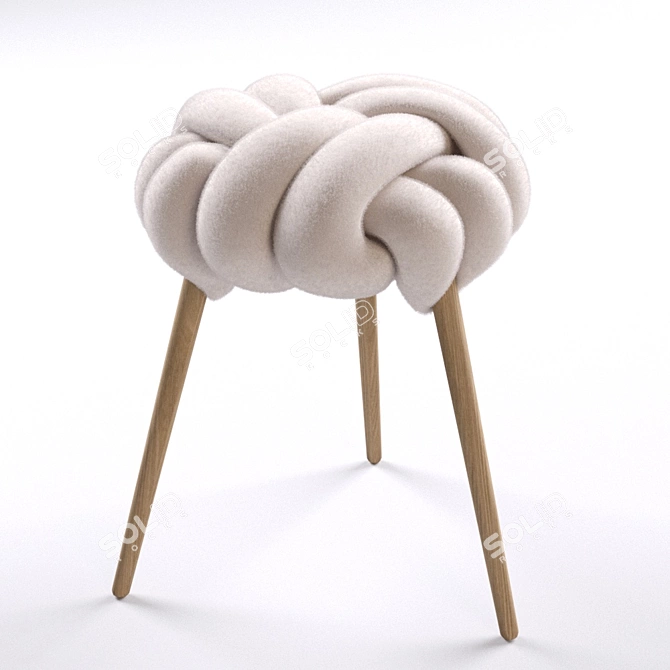 Cozy Knot Stool: Comfort and Style 3D model image 1
