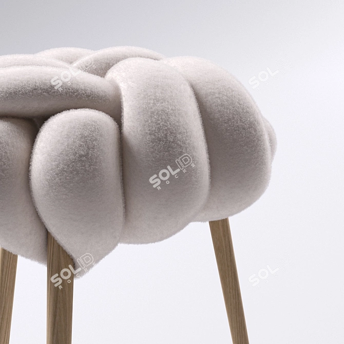 Cozy Knot Stool: Comfort and Style 3D model image 2