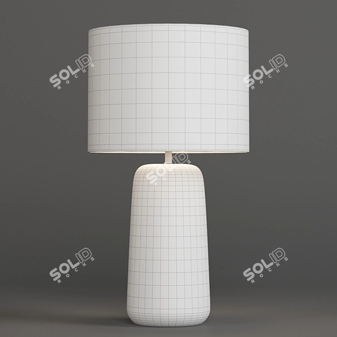 Sleek Frosted Glass Table Lamp 3D model image 2