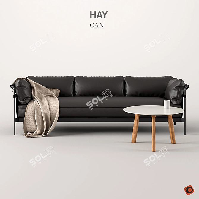 Modern Scandinavian HAY Can Sofa 3D model image 1