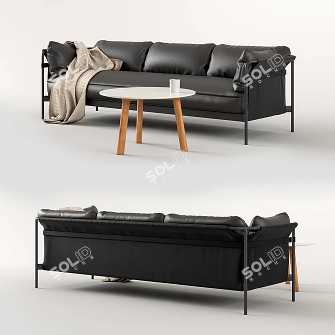 Modern Scandinavian HAY Can Sofa 3D model image 2