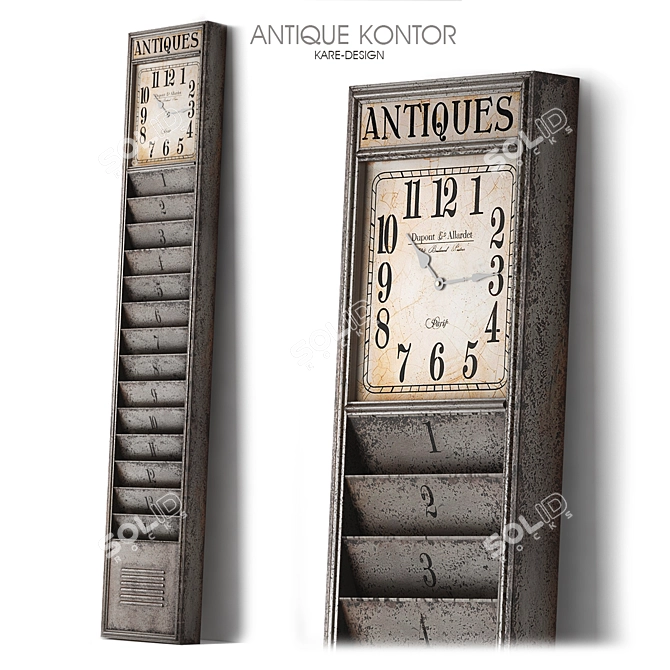 Vintage Office Timepiece 3D model image 1