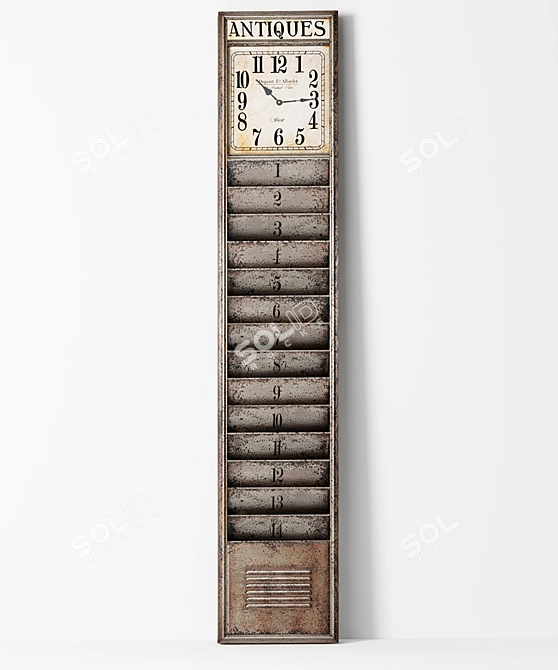 Vintage Office Timepiece 3D model image 2