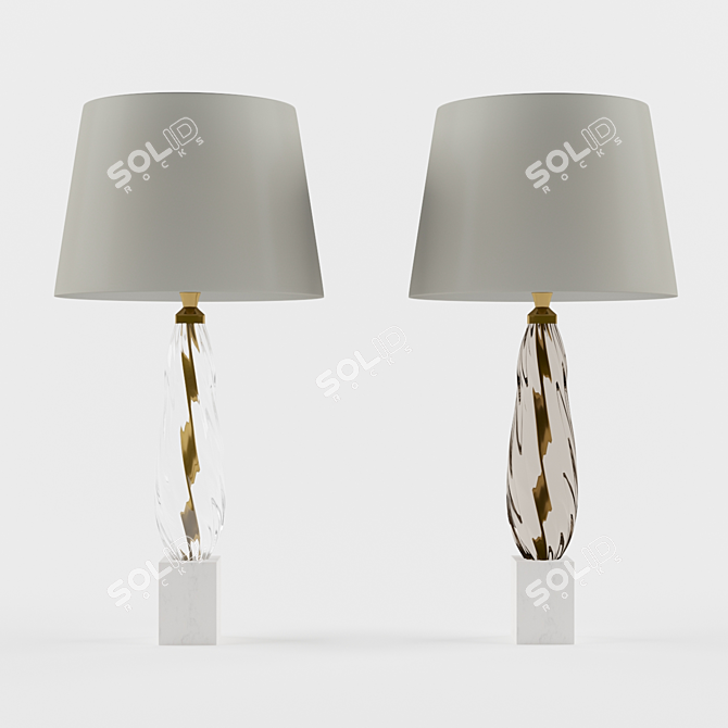 Elegant Mesh - Haywood Table Lamp 3D model image 1