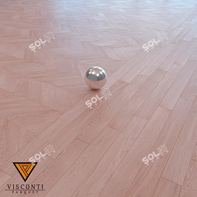 Visconti Parquet: French Christmas Tree Flooring 3D model image 1