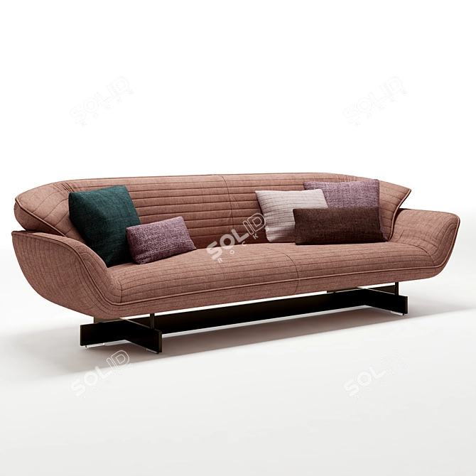 Luxurious 550 Beam Sofa 3D model image 2