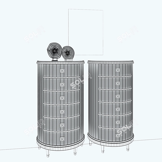 Fly Contemporary Chest of Drawers 3D model image 2