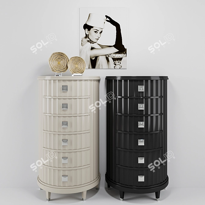 Fly Contemporary Chest of Drawers 3D model image 3