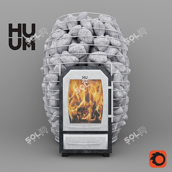 Huum Hive Wood Sauna Stove 3D model image 1