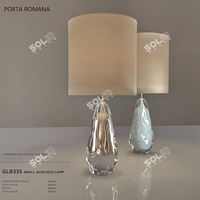 Mini Avocado Lamp: A Fun and Quirky Lighting Solution 3D model image 1