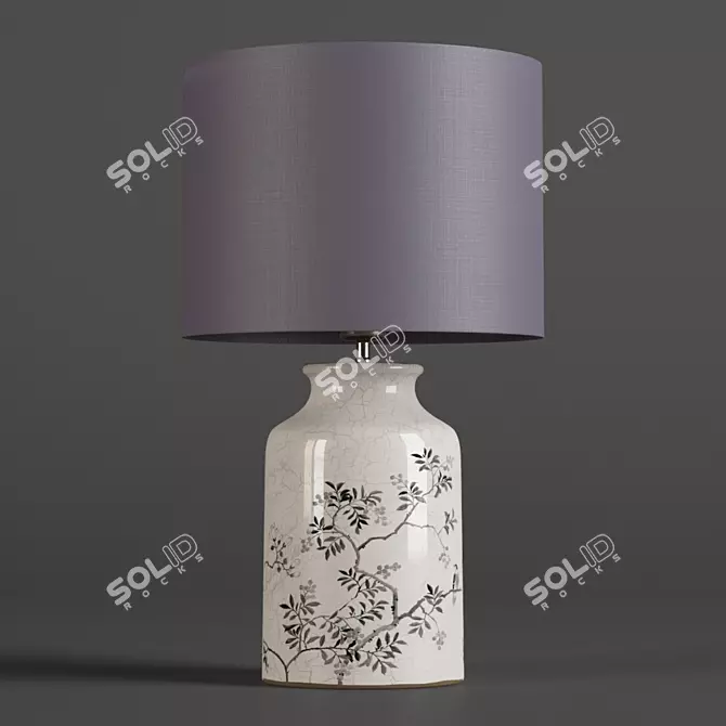 Woodcroft Crackle Glaze Table Lamp 3D model image 1