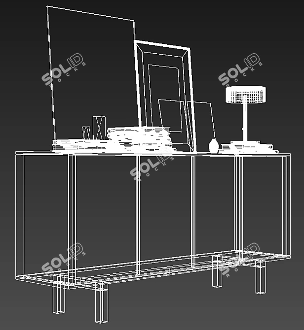 Modern Walnut Sideboard: Scandinavian Design 3D model image 3