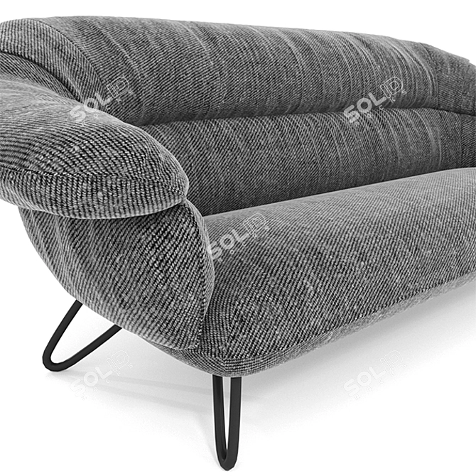 Elegant 3-Seater Sofa Fly 3D model image 2