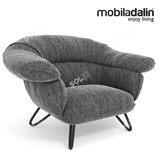 Elevate Armchair Fly: Contemporary Chic and Comfort 3D model image 1