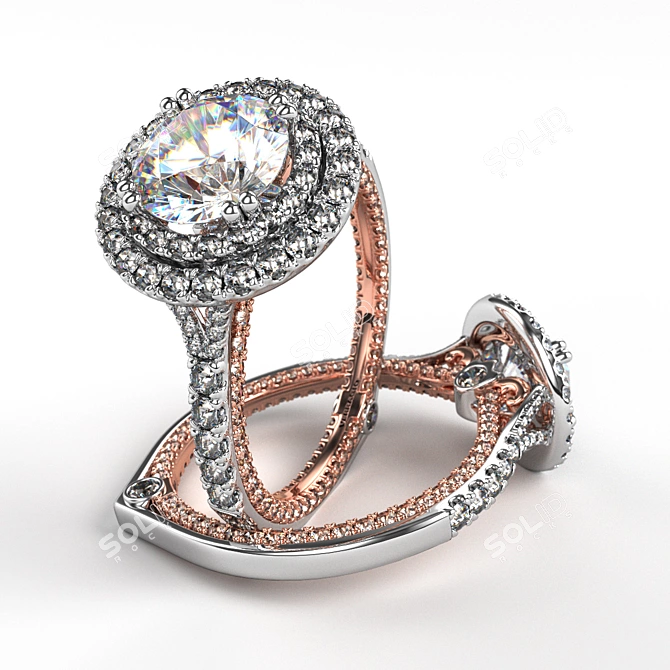 Verragio Divine Diamond Engagement Ring 3D model image 1