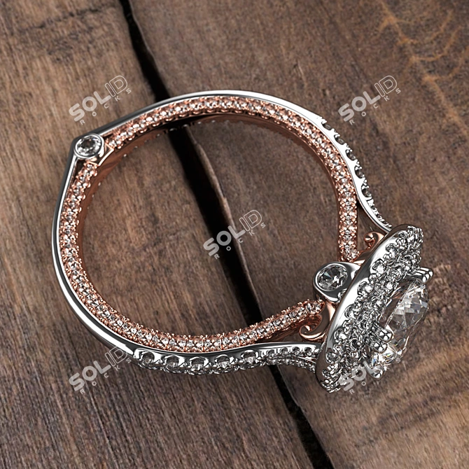 Verragio Divine Diamond Engagement Ring 3D model image 3