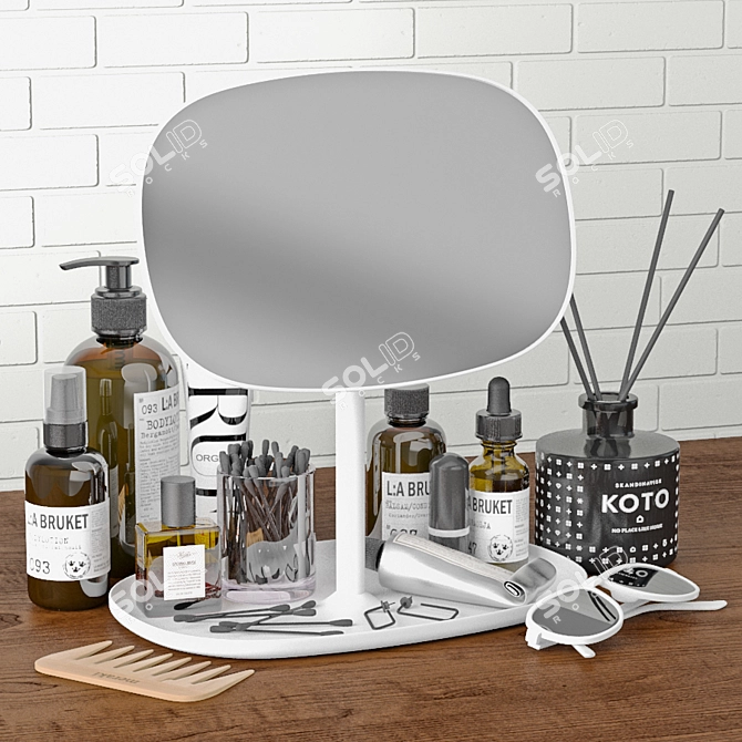 Decorated Flip Mirror - Normann 3D model image 1
