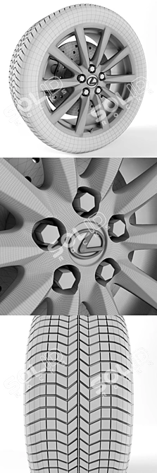 Lexus IS-F Premium Wheel 3D model image 3