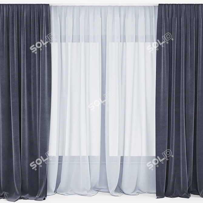 QuadMesh Curtain - Versatile and Stylish 3D model image 1