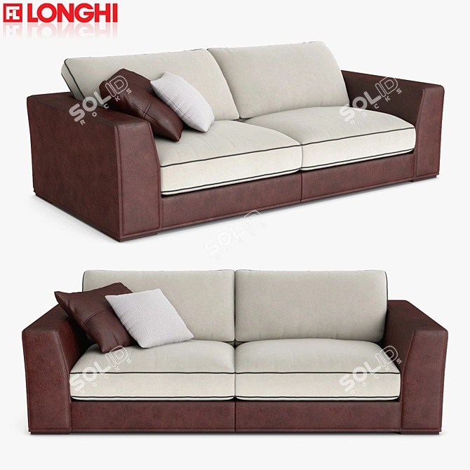 Longhi Alfred Sofa - Modern and Stylish Seating 3D model image 1
