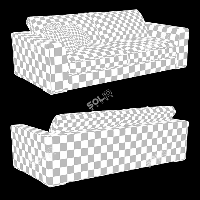 Longhi Alfred Sofa - Modern and Stylish Seating 3D model image 3