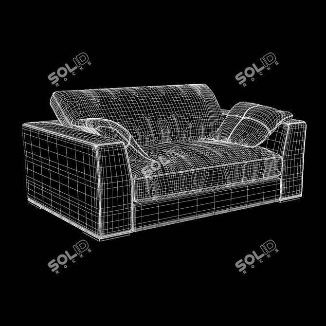 Longhi Alfred Modern Sofa 3D model image 2