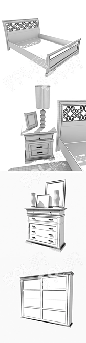 Regina Bedroom Set by Devina Nais 3D model image 3