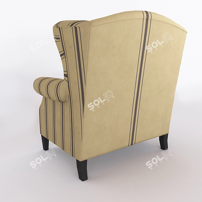 Vintage Napoleon Armchair 3D model image 2