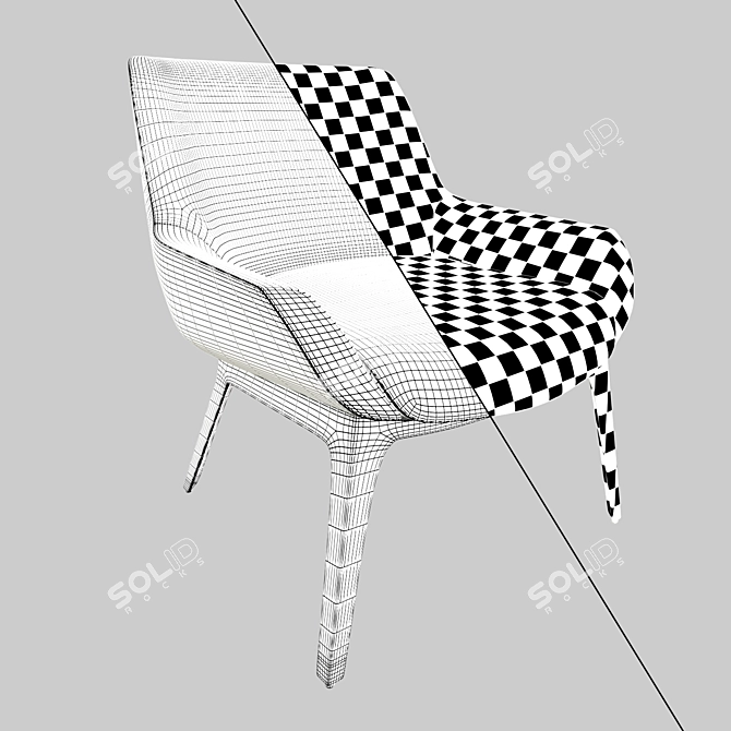 Boss Marnie Low Back Chair 3D model image 2