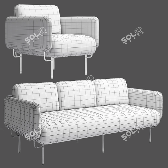 Elegant Alce Chair: Modern Comfort 3D model image 3