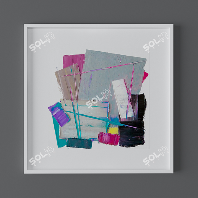 Vibrant Set of Abstract Art 3D model image 2