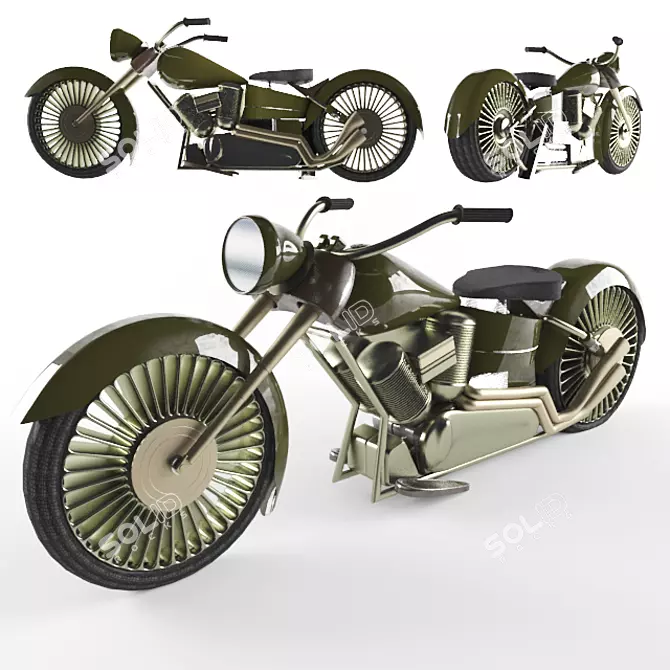 Street King Motorcycle 3D model image 1