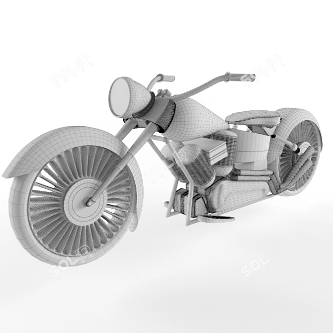 Street King Motorcycle 3D model image 2