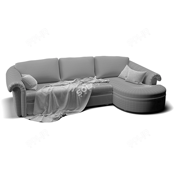 Unwrapped Comfort: Modern Living Room Sofa 3D model image 2