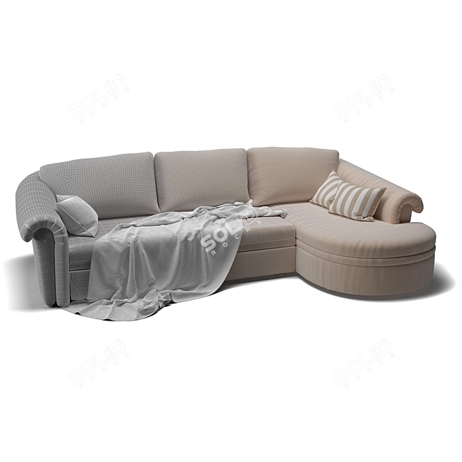 Unwrapped Comfort: Modern Living Room Sofa 3D model image 3