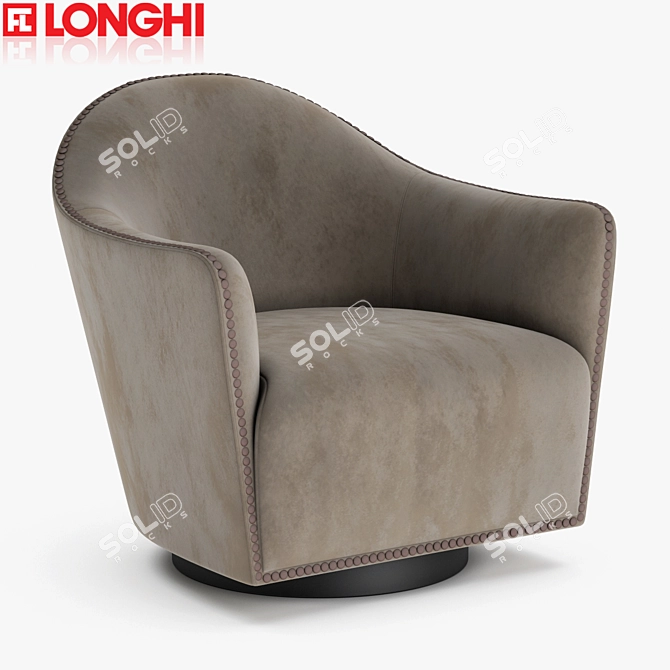 Elegant Vivienne Lounge Chair by Longhi 3D model image 1