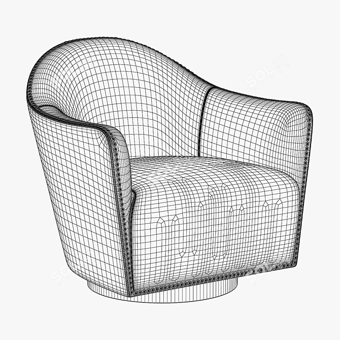 Elegant Vivienne Lounge Chair by Longhi 3D model image 3