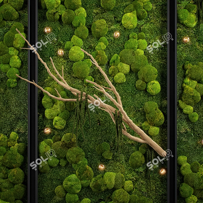 Nature's Oasis: Panel Moss Wall 3D model image 4