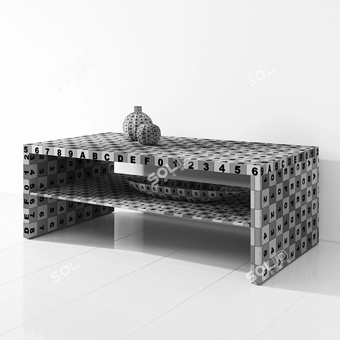 Modern Bero Coffee Table: Stylish Vase Accent 3D model image 2