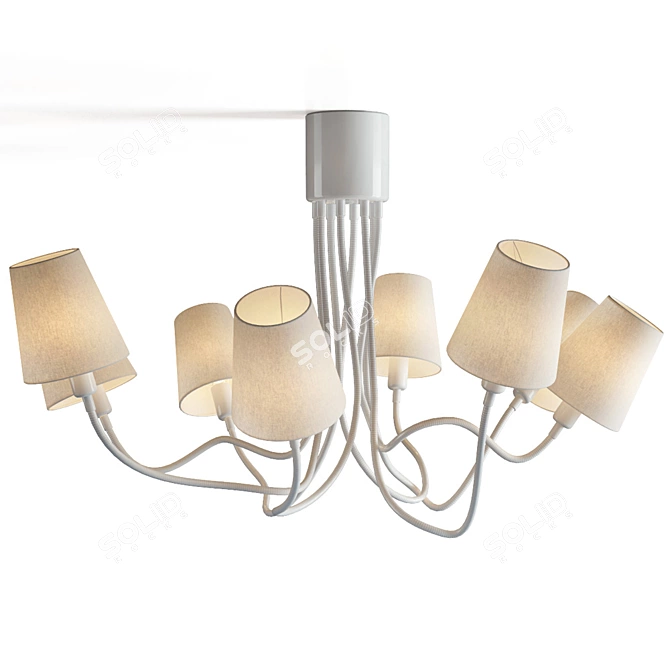 Elegant Bucaneve Ceiling Chandelier 3D model image 1