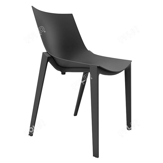 Minimalist Zartan Chair by Starck 3D model image 1