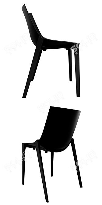 Minimalist Zartan Chair by Starck 3D model image 2