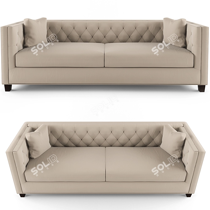 Elegant Windsor Sofa: Timeless Comfort 3D model image 1