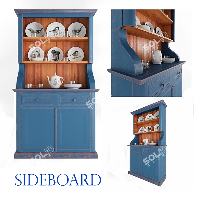 Modern Sideboard: Stylish Storage Solution 3D model image 1