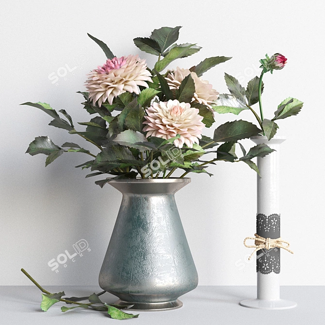 Delicate Dahlias for Stunning Renders 3D model image 1