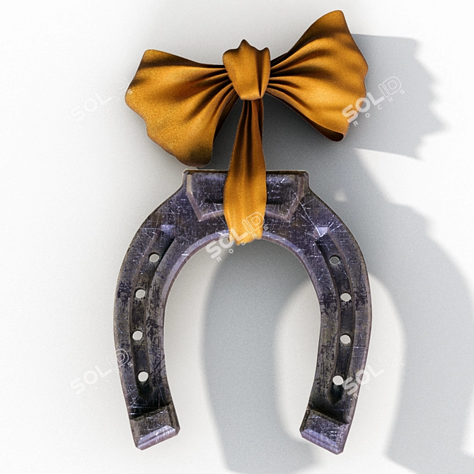 Lucky Bow Horseshoe 3D model image 1