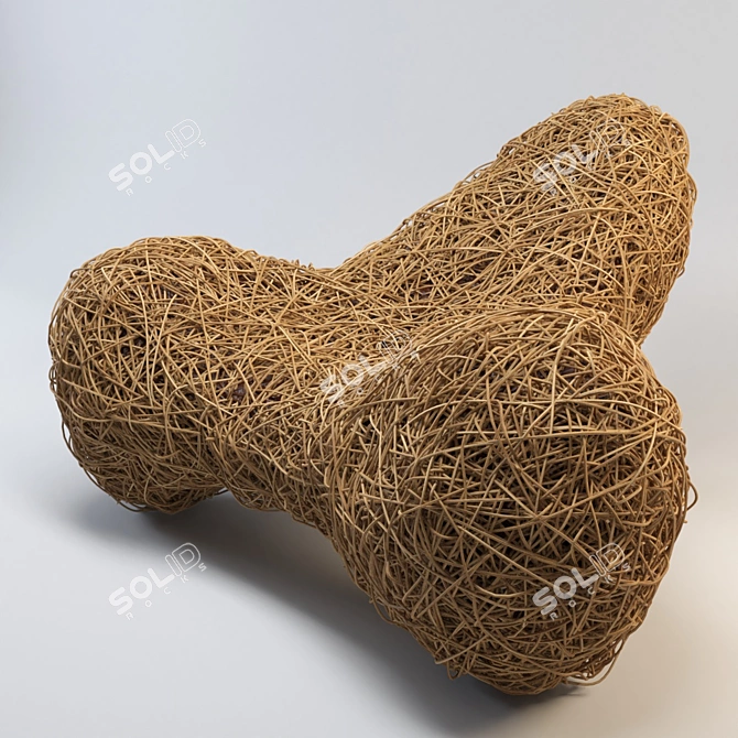 Relaxation Haven: Woven Branch Lounger 3D model image 1