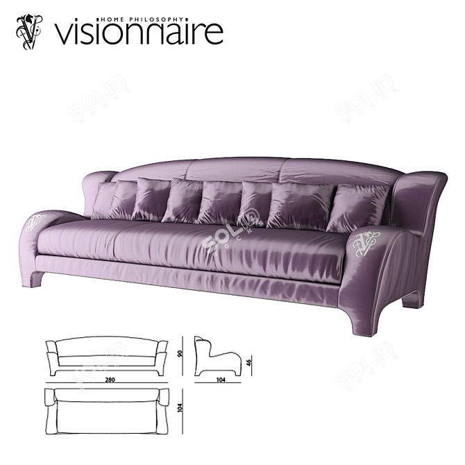 Luxury Ipe Cavalli Domus Sofa 3D model image 1