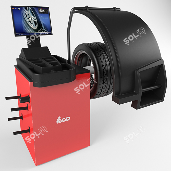 TECO 68 Tire Changer - Efficient and Reliable 3D model image 1