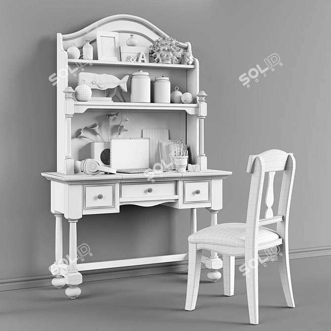 Classic Legacy Furniture Set with Accessories and Decor 3D model image 3